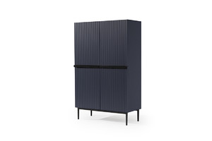 High Cabinet Sideboard Nicole, dark blue, black legs