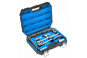 HOEGERT Toolkit Tools Set 24pcs Ratchet & Sockets