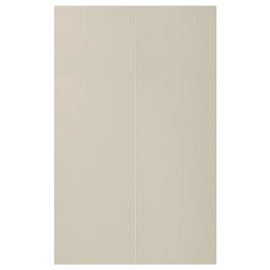 HAVSTORP 2-p door f corner base cabinet set, beige, 25x80 cm