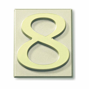 Self Adhesive House Digit "8" 4x4.7 cm, olive