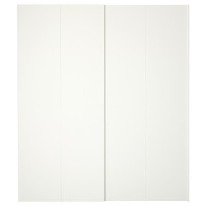 HASVIK Pair of sliding doors, white, 200x236 cm
