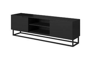 TV Cabinet Loftia Mini, metal base, black/matt black