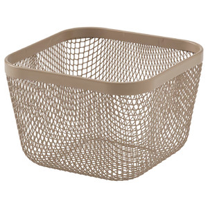 IKEA 365+ Food storage basket, metal/light grey-brown, 14x14x10 cm
