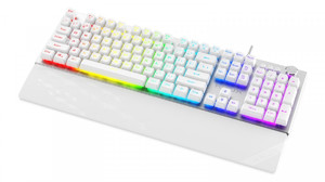 Krux Wired Keyboard Frost RGB, silver-white