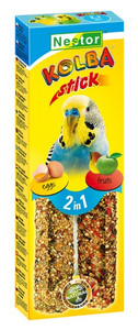 Nestor Classic Stick for Parakeets Seed Snack 2in1 Egg & Fruit 2pcs