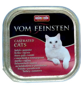 Animonda vom Feinsten Castrated Cats Neutered Cat Food Turkey & Tomatoes 100g