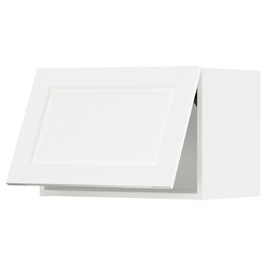 METOD Wall cabinet horizontal, white Enköping/white wood effect, 60x40 cm
