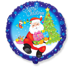 Christmas Foil Balloon Santa 48cm