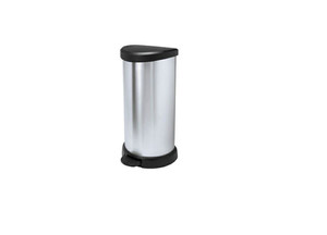 Curver Waste Bin 40l, metallic