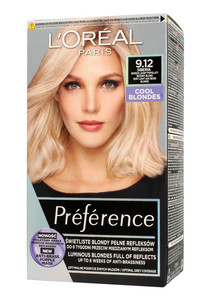 L'Oreal Preference Cool Blondes Hairy Dye 9.12 Siberia - Very Light Ash Beige Blonde