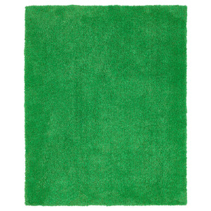 SKOGSDUVA Rug, high pile, green, 133x160 cm