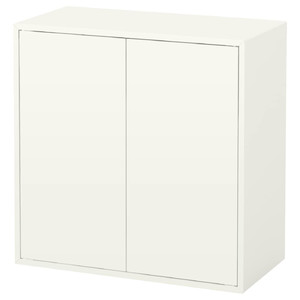 EKET Cabinet w 2 doors and 1 shelf, white, 70x35x70 cm