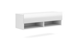 Wall-mounted TV Cabinet Derby 100cm, matt white/high-gloss white