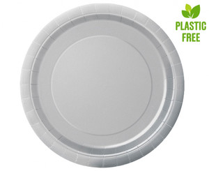 Party Paper Plate 23cm 8-pack, silver