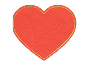 Paper Napkin Heart 20pcs, red