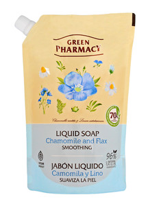 Green Pharmacy Smoothing Liquid Soap Chamomile & Flax 96% Natural Vegan 460ml