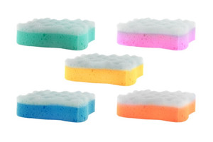 Bath Sponge Wave, assorted colours, 1pc