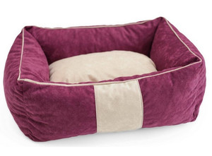 Diversa Dog Bed Petti 3, burgundy/beige
