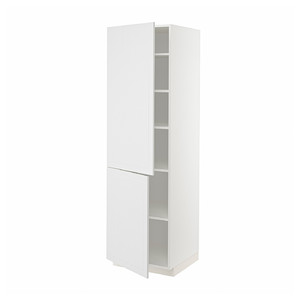 METOD High cabinet with shelves/2 doors, white/Stensund white, 60x60x200 cm