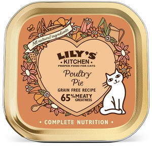 Lily's Kitchen Cat Food Turkey & Duck Paté/Poultry Pie 85g