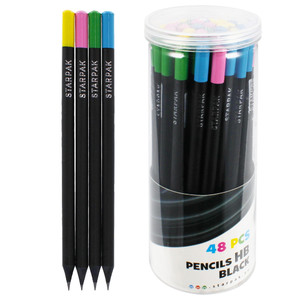 Starpak Pencil with Eraser HB Black 48pcs