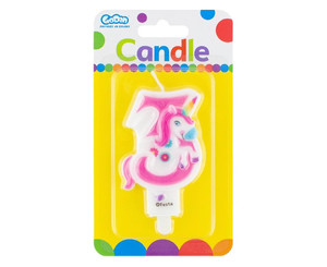 Birthday Candle 3 Unicorn 7.8cm
