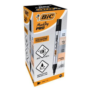 BIC Permanent Marker Marking Pro 12pcs, black
