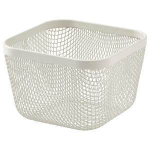 IKEA 365+ Food storage basket, metal/white, 14x14x10 cm