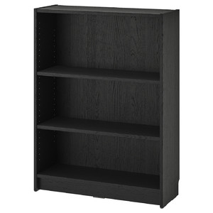 BILLY Bookcase, black oak effect, 80x28x106 cm