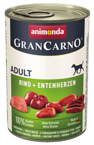 Animonda GranCarno Adult Beef & Duck Hearts Dog Wet Food 400g