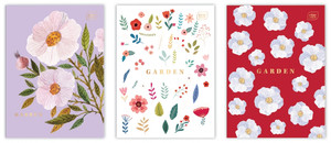 Notebook A4 60 Pages Lined Garden 5pcs, assorted