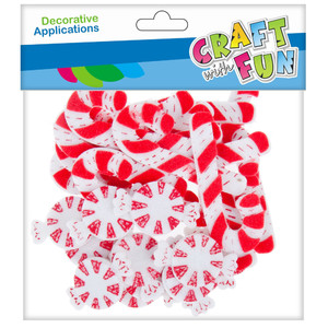 Craft Christmas Self-Adhesive Decoration Set Candy Canes