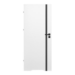 Internal Door Exmoor 80, undercut, left, white, black glazing