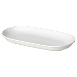 GODMIDDAG Serving plate, white, 36x22 cm