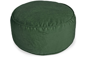 Large Pouffe, velvet, dark green