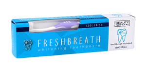 Beauty Formulas Whitening Toothpaste Fresh Breath Vegan 100ml & Toothbrush