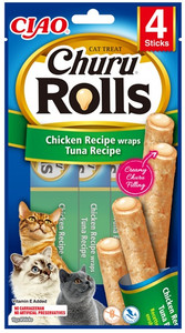 Inaba Ciao Cat Churu Roll Chicken Recipe Wraps Tuna Recipe 40g