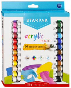 Starpak Acrylic Paints 24 Colours x 12ml