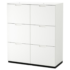 GALANT Storage combination with filing, white, 102x120 cm