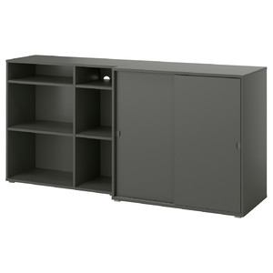 VIHALS Storage combination, dark grey, 190x47x90 cm