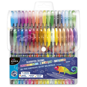 Kidea Gel Pens Fluorescent & Glitter 36 Colours