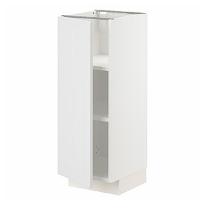 METOD Base cabinet with shelves, white/Stensund white, 30x37 cm