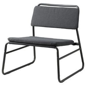 LINNEBÄCK Easy chair, Vissle dark grey