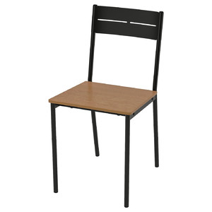 SANDSBERG Chair, black/brown stained