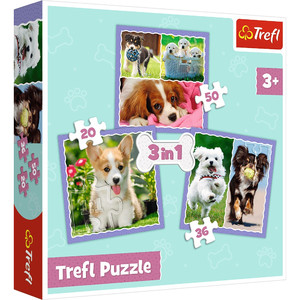 Trefl Children's Puzzle Lovely Dogs 3in1 20-36-50pcs 3+