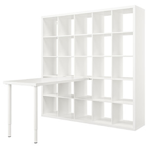 KALLAX / LAGKAPTEN Desk combination, white, 182x159x182 cm