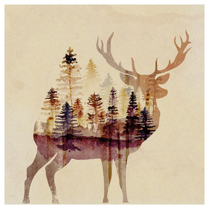 PJÄTTERYD Picture, Deer, 60x60 cm
