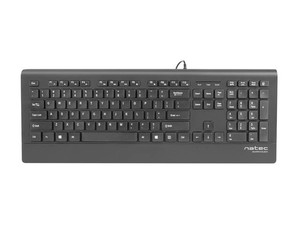 Natec Wired Keyboard BARRACUDA Slim USB, black