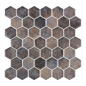 Mosaic Tile Hex 28.6 x 28.4 cm, XL, 1pc, deni coper