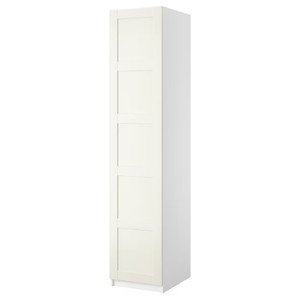 PAX Wardrobe with 1 door, white/Bergsbo white, 50x60x236 cm